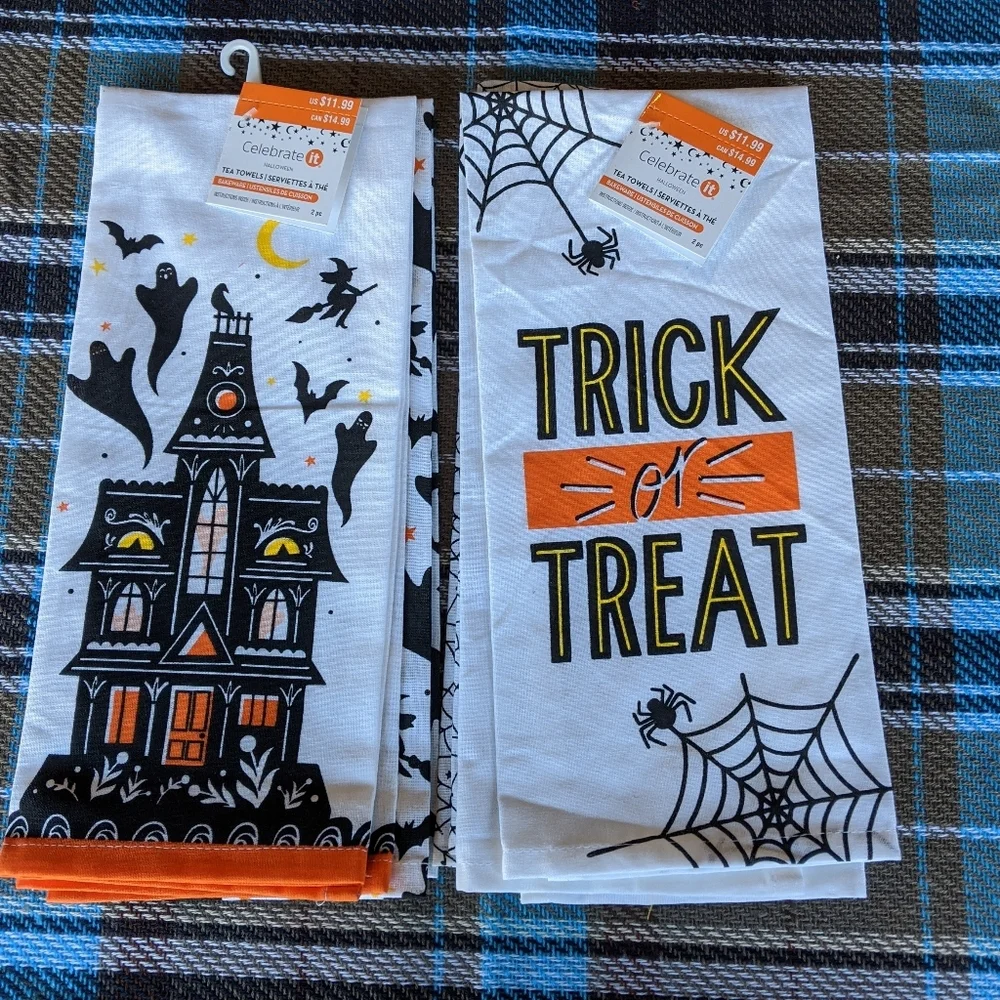 Cute Halloween Tea Towels Trick or Treat